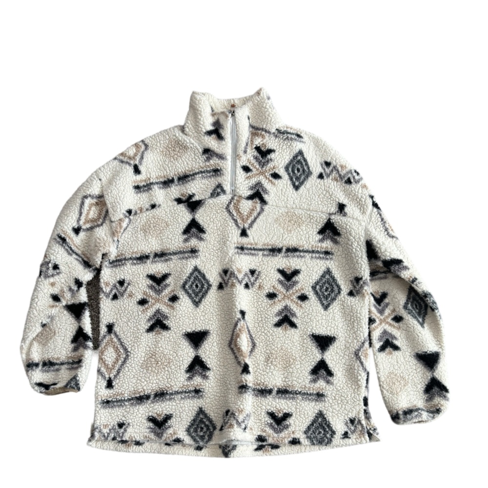 Fleece quarter zip up size M
